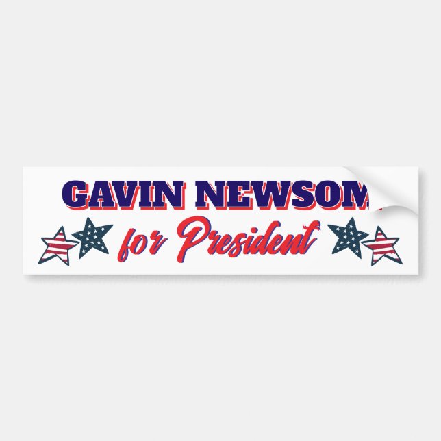 Gavin Newsom för president Politisk politik Bildekal (Framsidan)