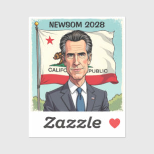 Gavin Newsom för president Politisk politik Klistermärken