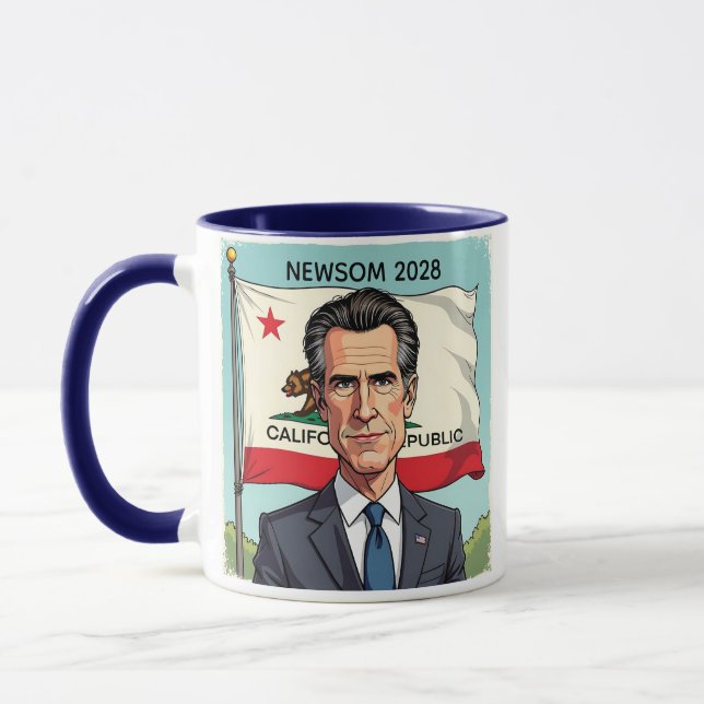 Gavin Newsom för president Politisk politik Mugg (Vänster)