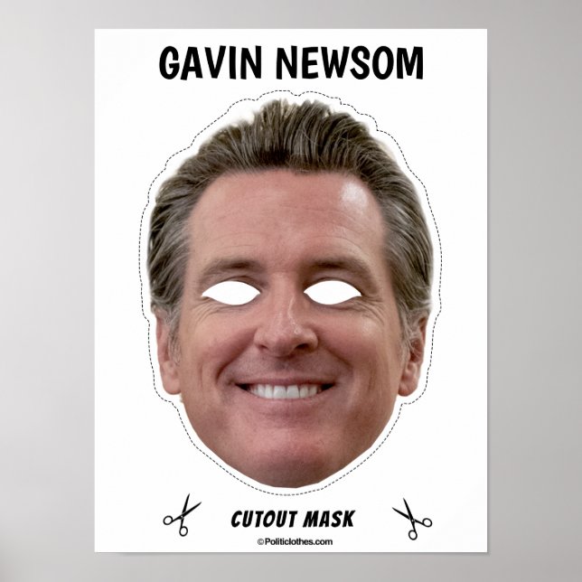 GAVIN NEWSOM Halloween Mask Poster (Framsidan)