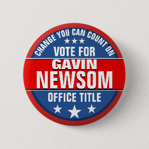 Gavin Newsom-politisk knapp