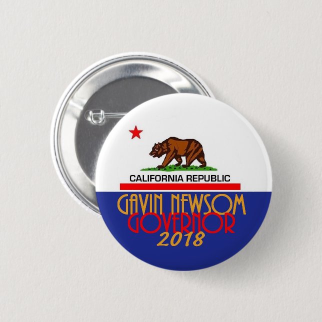 Gavin NEWSOM regulator 2018 Knapp (Framsida & baksida)