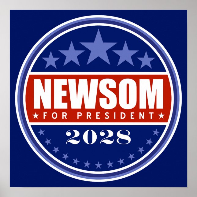 Gavin Newsom som president 2028 Poster (Framsidan)