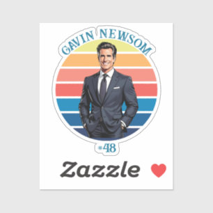 Gavin Newsom Vintage nr 48 Klistermärken