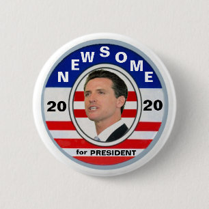 Gavin Newsome för presidenten 2020 Knapp