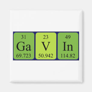 Gavin Periodisk magnet bord namn