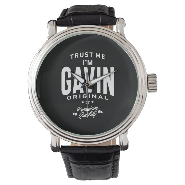 Gavin Personlig Namn Birthday Gift Armbandsur (Framsida)