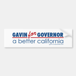 Gavin som guvernör bildekal