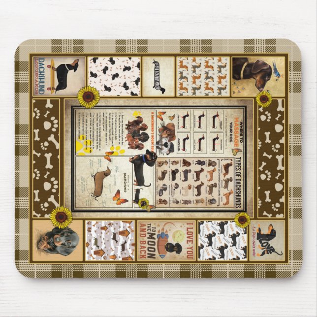 Gåvobistånd till Dachshund-Hundälskare Musmatta (Framsidan)