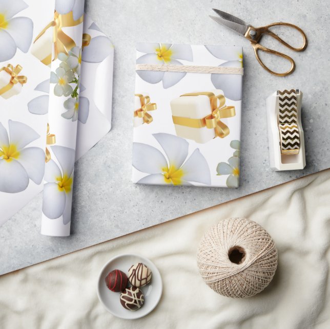 Gåvoboks Frangipani Matt Inpackningspapper Presentpapper (Hantverk)