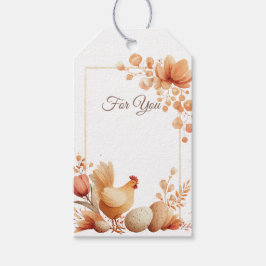 Gåvobrev till dig med tupp-illustration presentetikett