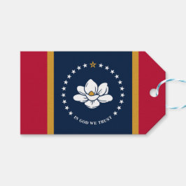 Gåvobricka med Mississippiflagga, USA Presentetikett