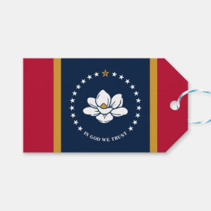 Gåvobricka med Mississippiflagga, USA Presentetikett