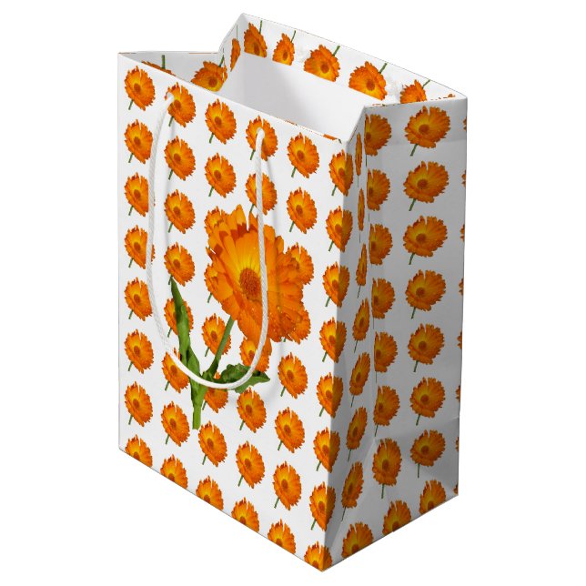 Gåvopåse - Ringblommor (Baksidan Vinklad)