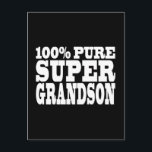Gåvor 4 gåvor: 100 % Pure Toppen Grandson Vykort<br><div class="desc">100 % Pure Toppen Grandson är ett lustigt, positivt, roligt och alternativt urval av gåvor och produkter för Grandsons: som presenteras i öga och som fångar, alltid på modet och i snyggt, svart och vitt. a i stor, anpassad text/teckensnitt. Ge är världens underbarare morson en humoristisk, originell gåva genom att...</div>