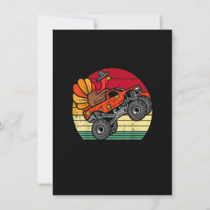 Gåvor Barn Monster Truck Turkos Solnedgång Retro T Inbjudningar