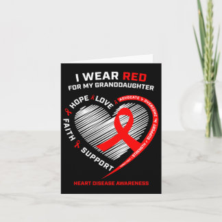 Gåvor Clothing Red Granddotter Heart Disease Awa Kort