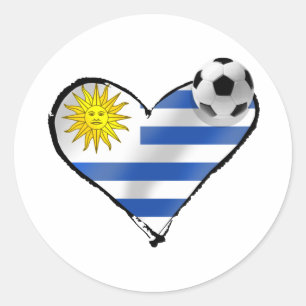Gåvor för amo för te för futbol för Uruguay Runt Klistermärke