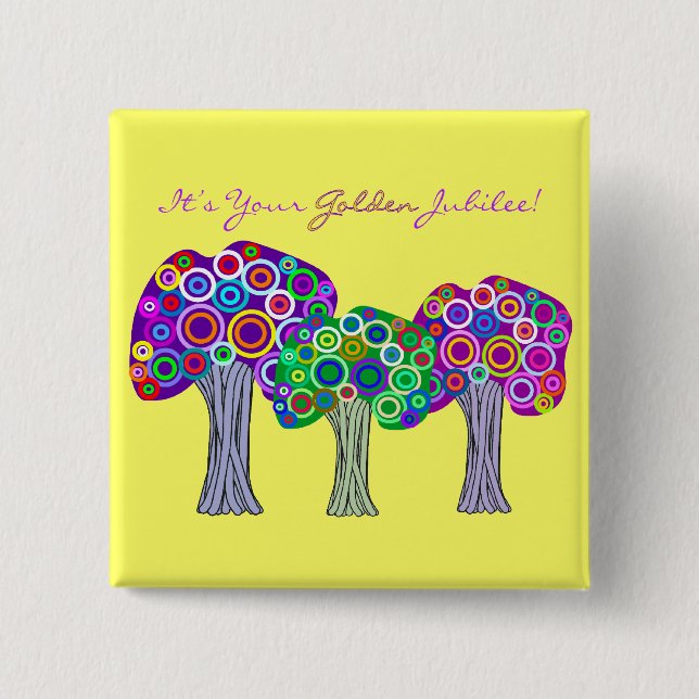 Gåvor för årsdag för nunnafemtioårsjubileum 50th knapp (Framsida)