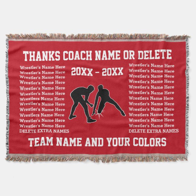 Gåvor för att brottas lagledarear, dina FÄRGER och Filt (Framsidan)