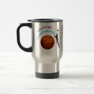 Gåvor för baskettränare, din text och färger resemugg
