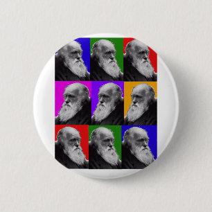 Gåvor för Charles Darwin popkonst för alla åld Knapp