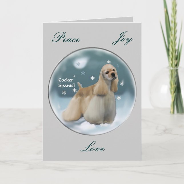 Gåvor för cockerspanielSpanieljul Helgkort (Framsida)