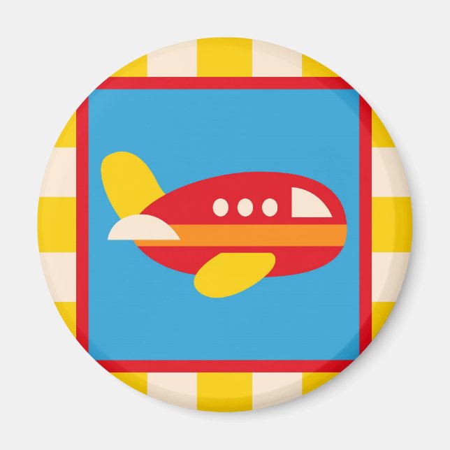 Gåvor för cute-flygplan, tema för barn i Transport Magnet (Framsidan)