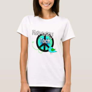 Gåvor för design för apotekTechfredstecken T-shirt