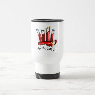 Gåvor för design för Phlebotomist Artsy blodrö Resemugg