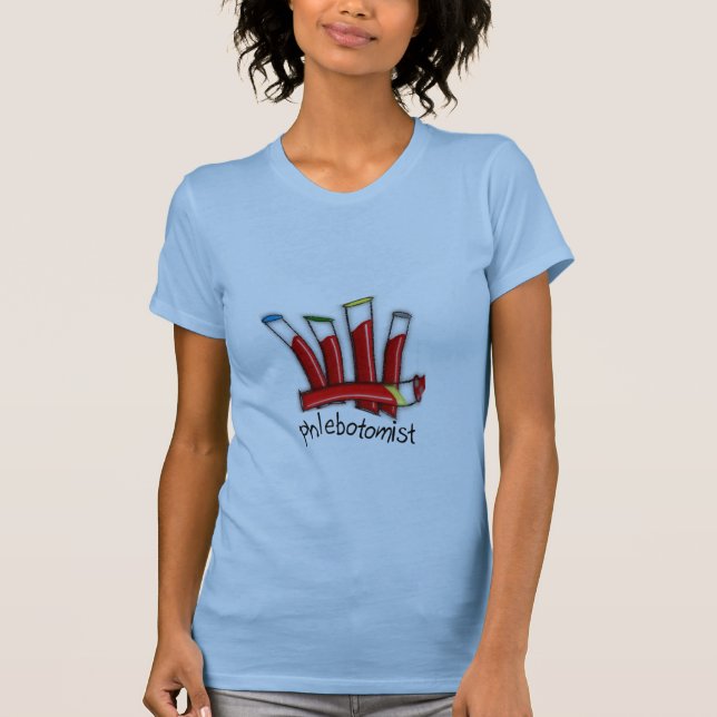 Gåvor för design för Phlebotomist Artsy blodrör T-shirt (Framsida)