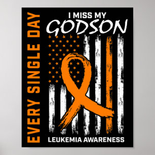 Gåvor för förlorad Godson Leukemia Awareness Flagg Poster