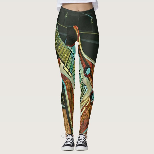 Gåvor för guitarist leggings (Framsida)