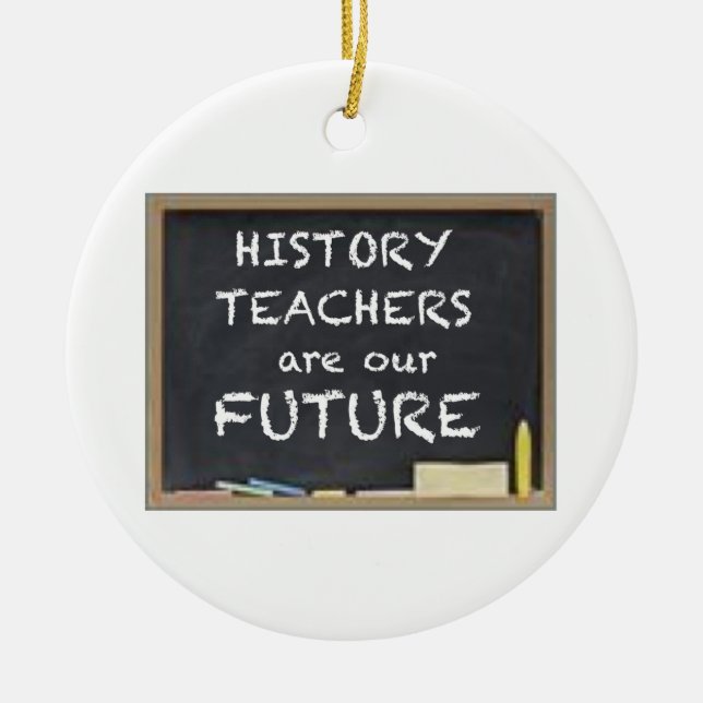 GÅVOR FÖR HISTORIELÄRARE JULGRANSPRYDNAD KERAMIK (Framsidan)