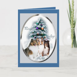 Gåvor för jul för Shetland Sheepdog Helgkort