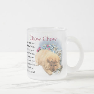 Gåvor för konst för valp för ChowChow Frostad Glasmugg