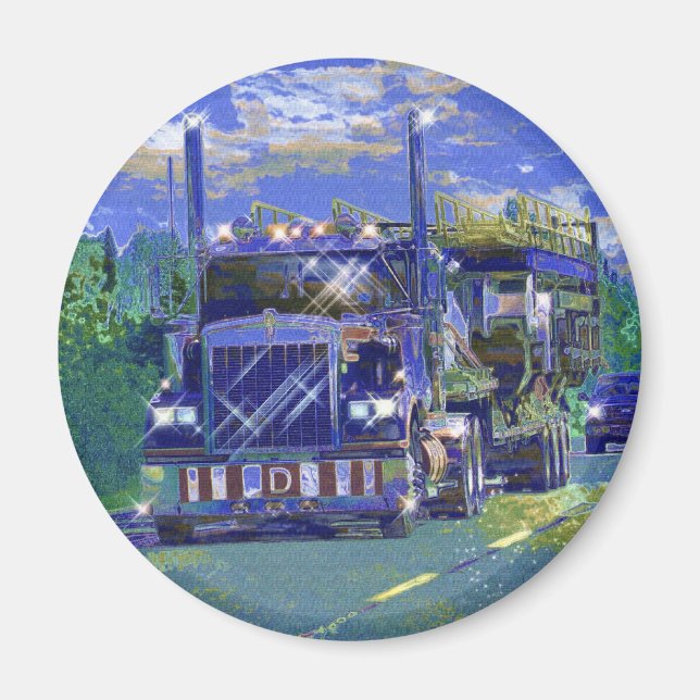 Gåvor för LASTBILSFÖRARE för RIGG för LASTLASTBIL  Magnet (Framsidan)