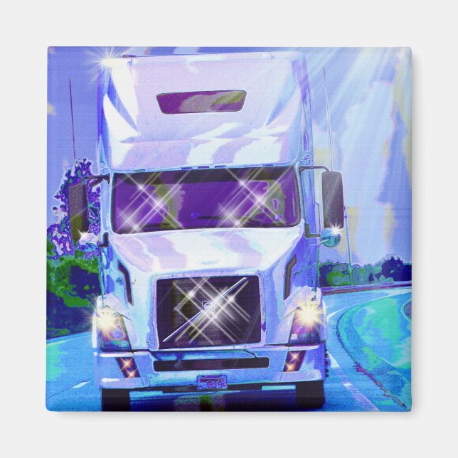 Gåvor för LASTBILSFÖRARE för RIGG för LASTLASTBIL  Magnet (Framsidan)