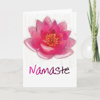 Gåvor för lotusblommablomma"Namaste" Yoga Kort