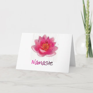 Gåvor för lotusblommablomma"Namaste" Yoga Kort