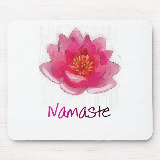 Gåvor för lotusblommablomma"Namaste" Yoga Musmatta (Framsidan)