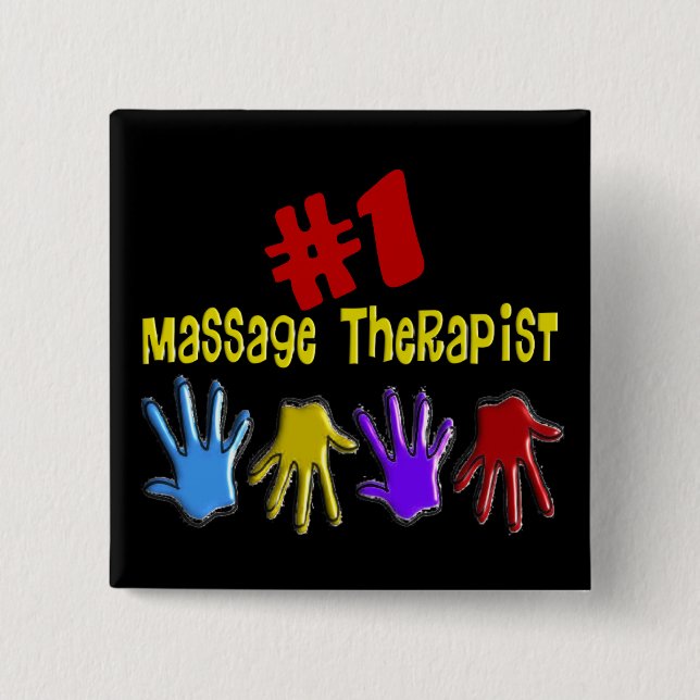Gåvor för massageterapeut "#1" knapp (Framsida)