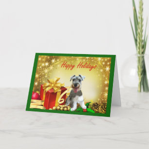 Gåvor för miniatyrSchnauzerjulkort Helgkort