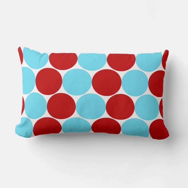 Gåvor för mönster för polka dots för krickaturkos lumbarkudde (Framsida)