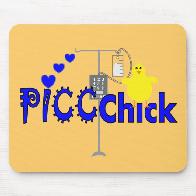 Gåvor för PICC-CHICK (PICC FODRAR SJUKSKÖTERSKAN) Musmatta (Framsidan)