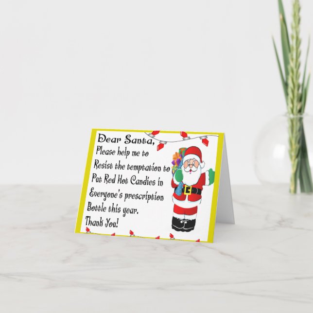 Gåvor för rolig jul för Pharmacist Themed Helgkort (Framsida)