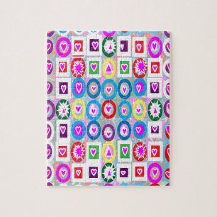 Gåvor för samling för hjärtaälskling rosa pussel