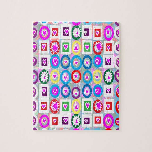 Gåvor för samling för hjärtaälskling rosa pussel (Vertikal)