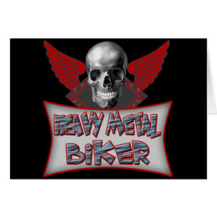 Gåvor för skjortor för heavy metalbiker T Hälsningskort