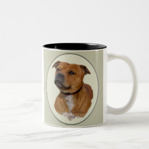Gåvor för Staffordshire tjurTerrier Två-Tonad Mugg